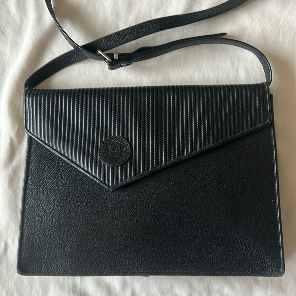 Authentic Fendi clutch bag with a removable shoulder strap
